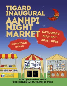 AANHPI night market tigard flyer